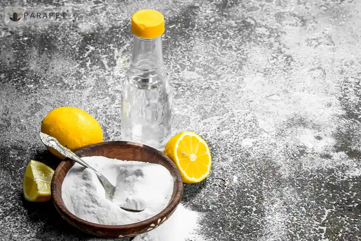 تمیز کردن میز با جوش شیرین و لیمو