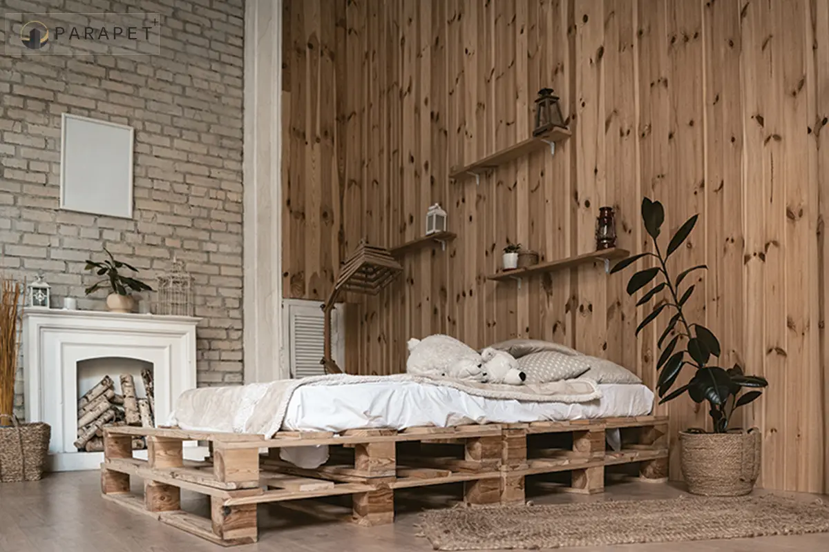 طراحی و دکوراسیون اتاق خواب با چوب