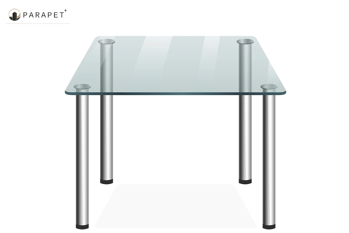 میز صنعتی شیشه ای